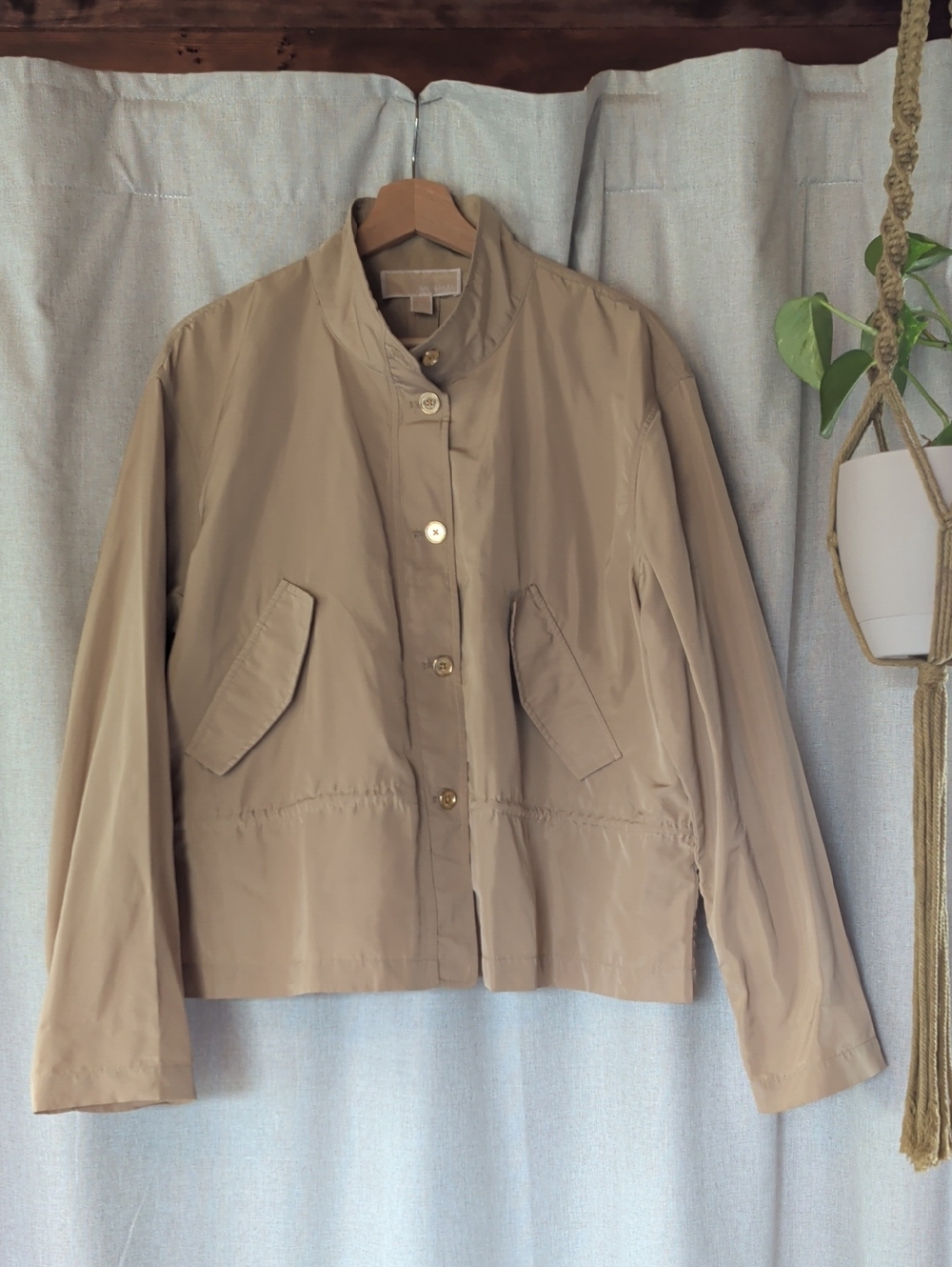 Michael Kors Beige Utility Button-Front Jacket